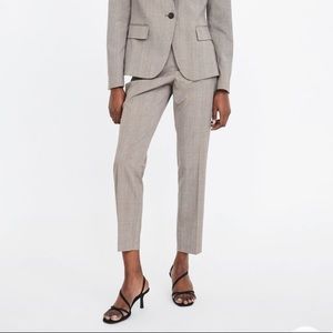 Zara Checkered Cigarette Pants